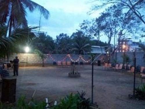 Campfire seating area