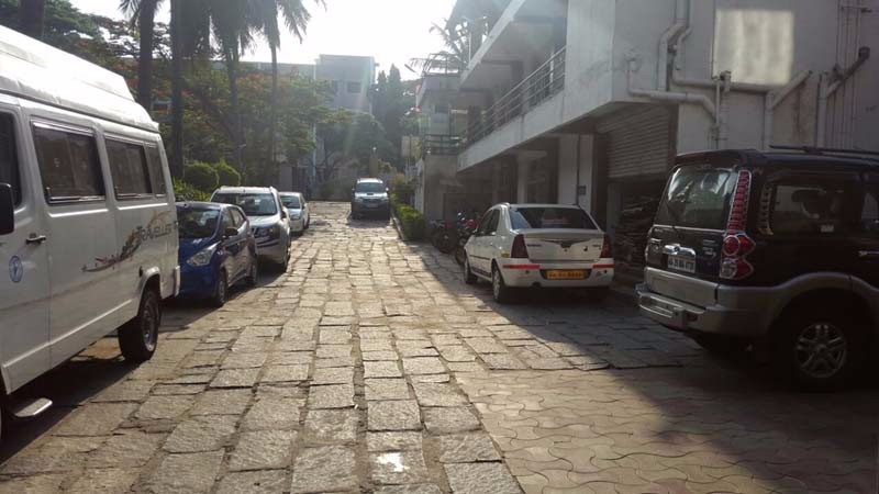Hotel parking area