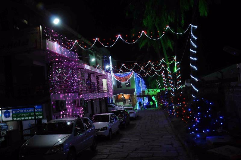 Decorated lawn celebration